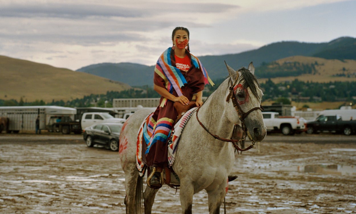 An event for missing and murdered Native American women and girls at the Missoula state fair in Montana. Image by Sara Hylton. United States, 2019. An event for missing and murdered Native American women and girls at the Missoula state fair in Montana. Image by Sara Hylton. United States, 2019.