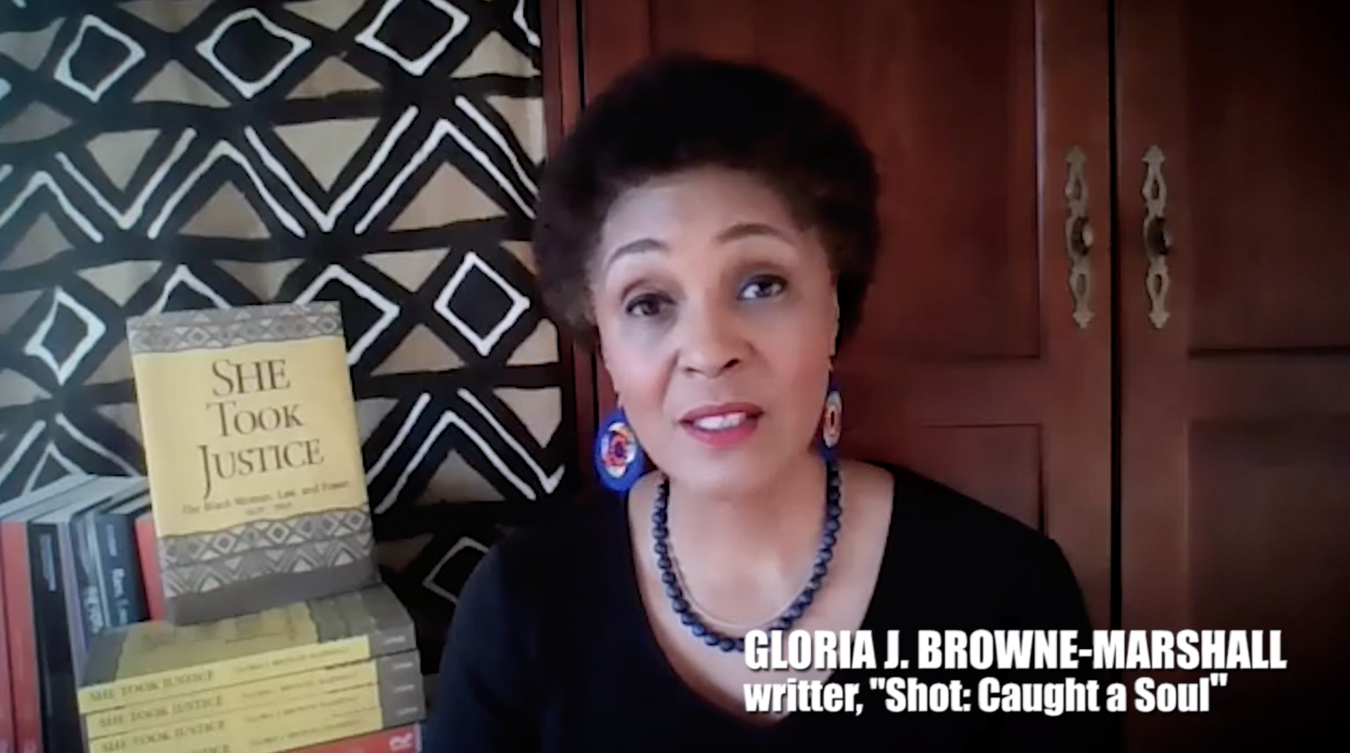 Gloria J. Browne-Marshall, creator of "Shot: Caught a Soul". United States 2020. Gloria J. Browne-Marshall, creator of "Shot: Caught a Soul". United States 2020.