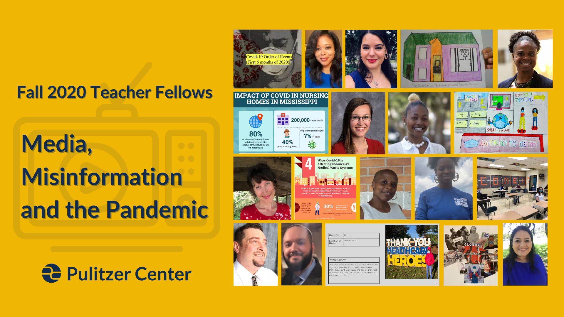 Congrats to the "Media, Misinformation, and the Pandemic" Teacher Fellows! Graphic by Amanda Nyakela Nyang'oro