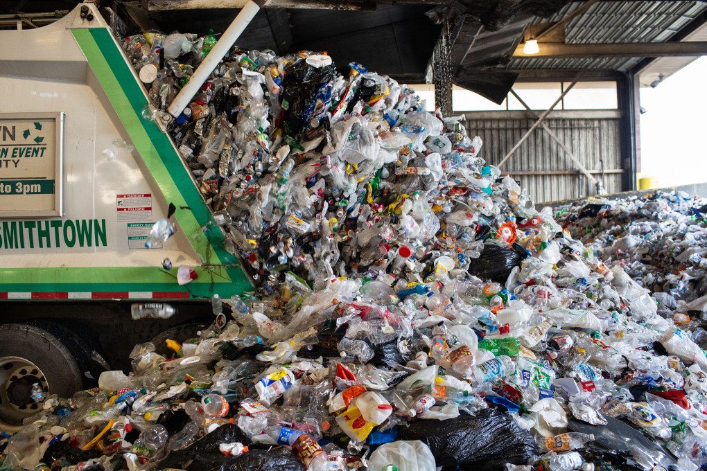 Plastic waste in Smithtown, N.Y., where plunging prices have pushed the recycling system beyond its limits. Image by Sebastian Meyer. Malaysia, 2020. Plastic waste in Smithtown, N.Y., where plunging prices have pushed the recycling system beyond its limits. Image by Sebastian Meyer. Malaysia, 2020.