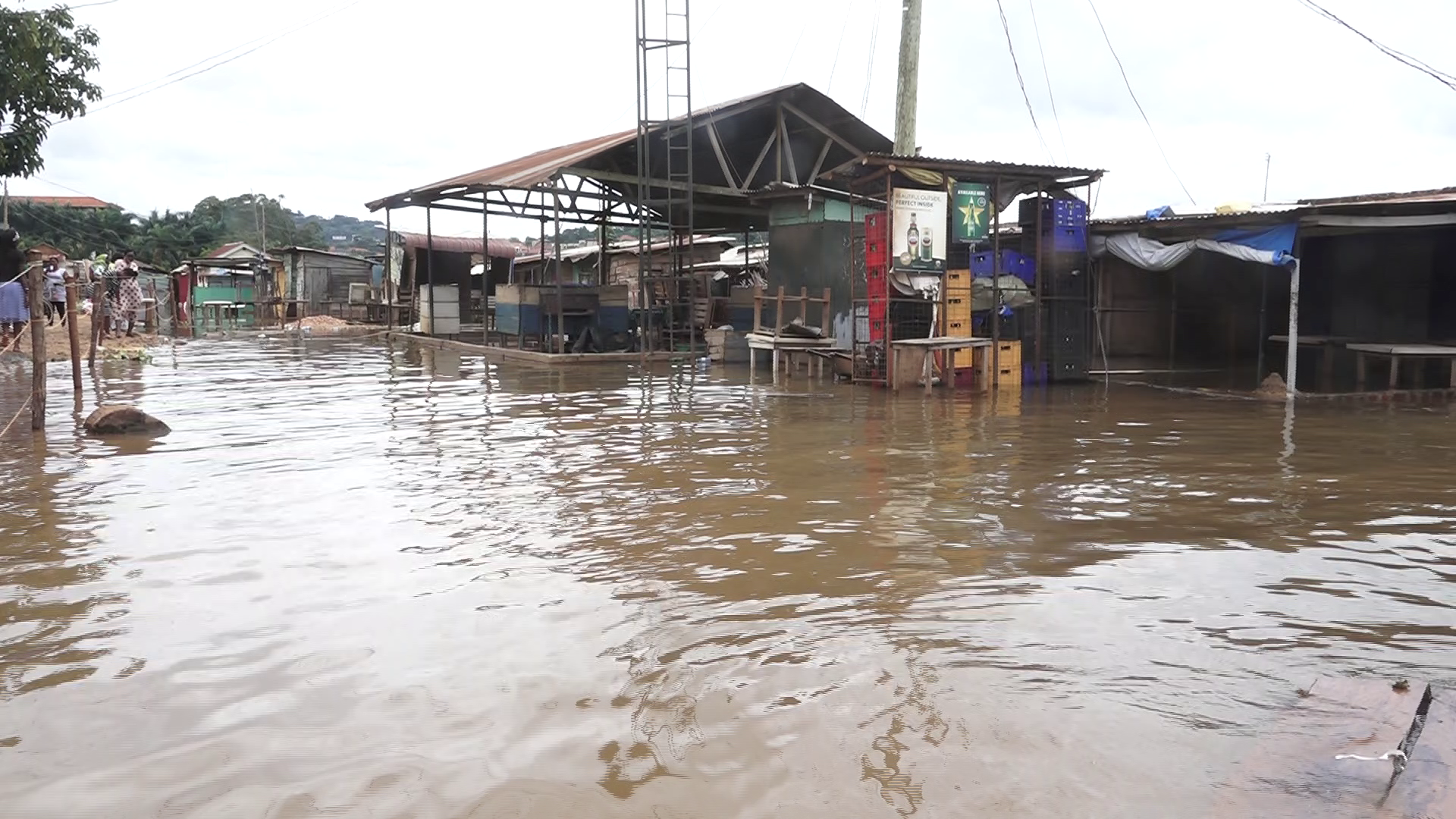 A rear view of Ggaba market swallowed in water. Image by Sarah Mawerere and Noah Omuya. Uganda, 2020. A rear view of Ggaba market swallowed in water. Image by Sarah Mawerere and Noah Omuya. Uganda, 2020.