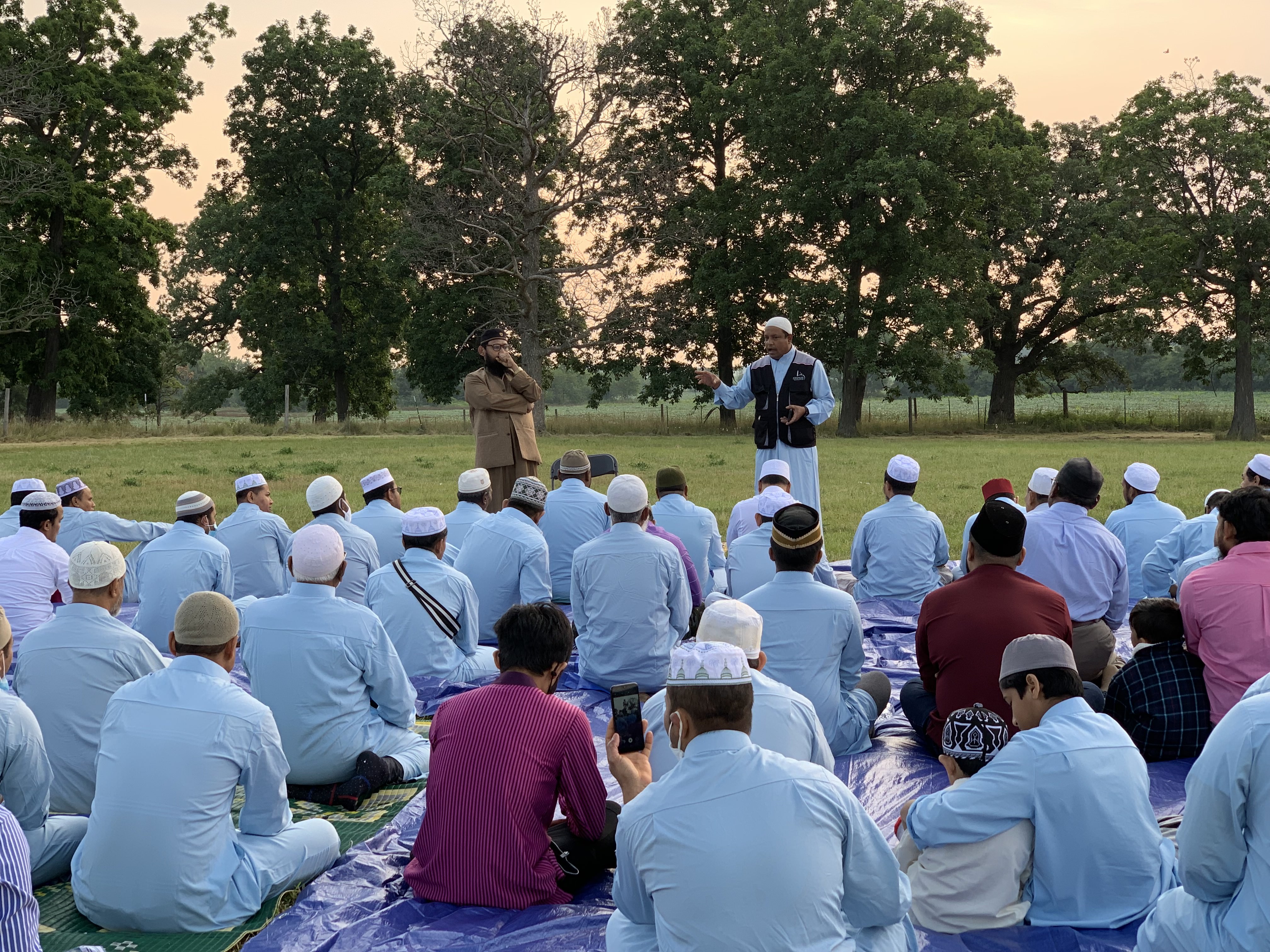 Rohingya people gather to pray for Eid al-Adha