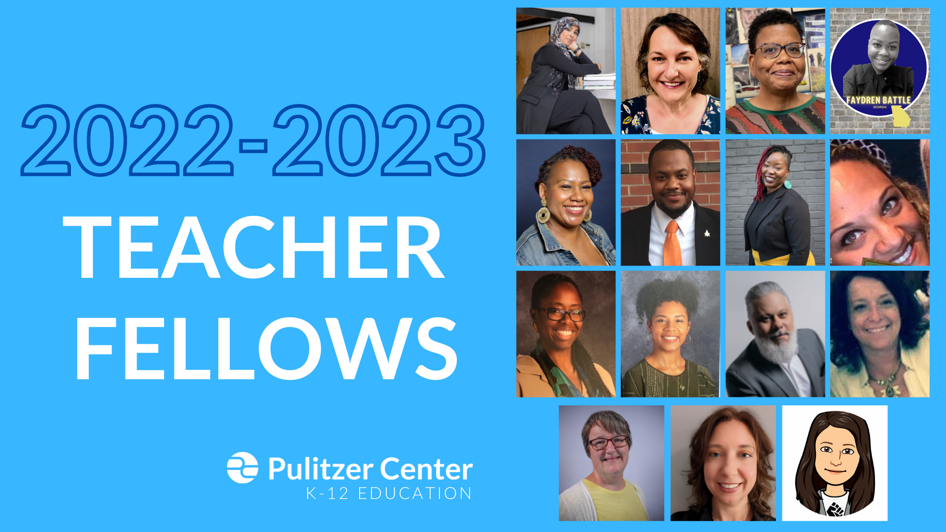 Graphic with photos of 2022-2023 teacher fellows