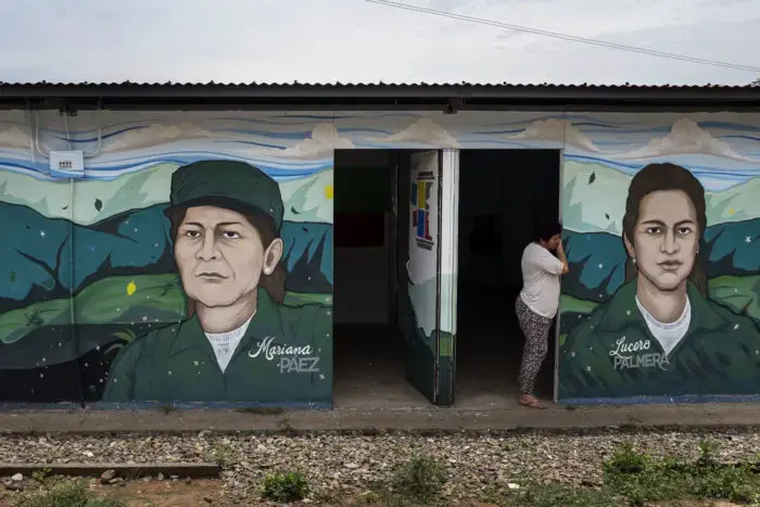 In this territorial space of training and reincorporation (ETCR), in La Guajira, there are 222 members of the former guerilla group who, despite the anxiety and uncertainty their experience these days, still have faith in a sustainable transition to civil life. Image by Fabio Cuttica. Colombia, 2018.