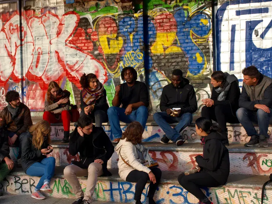Refugees from Somalia and South Sudan share their stories during a solidarity walking tour in Berlin