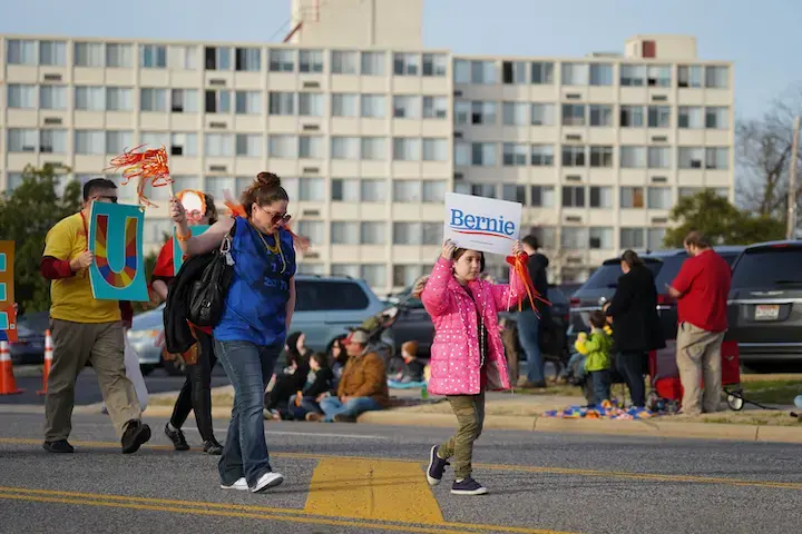 Bernie Sanders supporters in Huntsville, Alabama. Image by Katssoup / Shuttestock. United States, 2020.