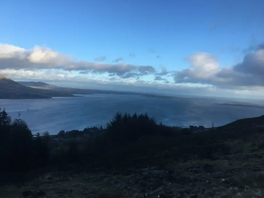 Slieve Foye overlooks Carlingford Lough on the southern side of the border between Northern Ireland and the Republic of Ireland. Image by Heather Baier. Carlingford, Ireland, 2018.