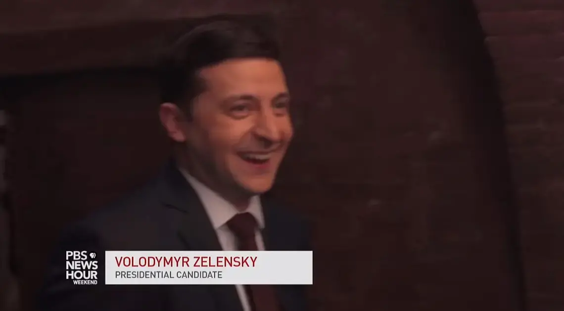Actor Volodymyr Zelensky was the most popular candidate for Ukraine's presidency in the polls taken just before the election. Image by Simon Ostrovsky. Ukraine, 2019.