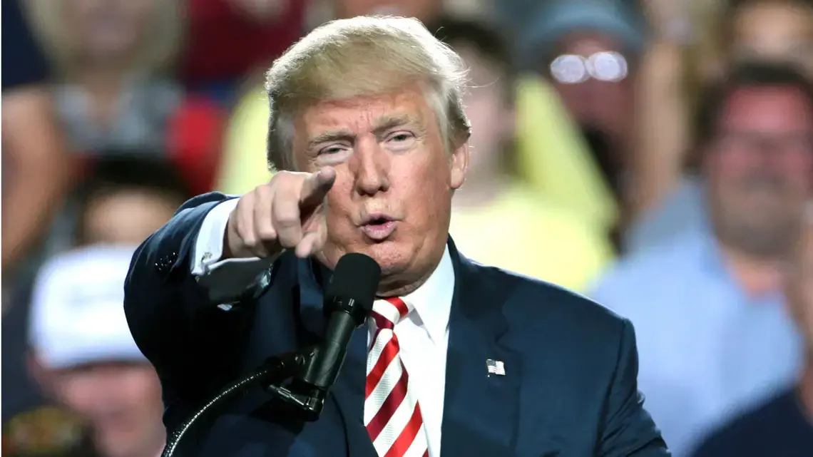 Donald Trump speaking at a campaign rally in Arizona in 2016, prior to being elected president. Gage Skidmore / Flickr.