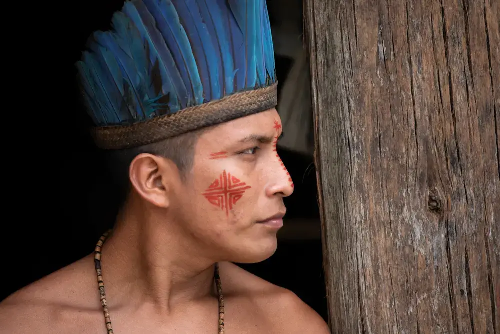 Dessana indigenous community on a river island near Manaus city. Image by Marcio Masulino / Shutterstock. Brazil, 2020.