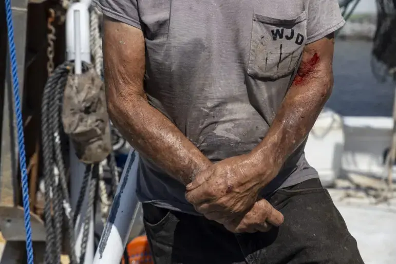 Shrimper Bob Wolcott. Image by Eric J. Shelton for Mississippi Today. United States, 2019.