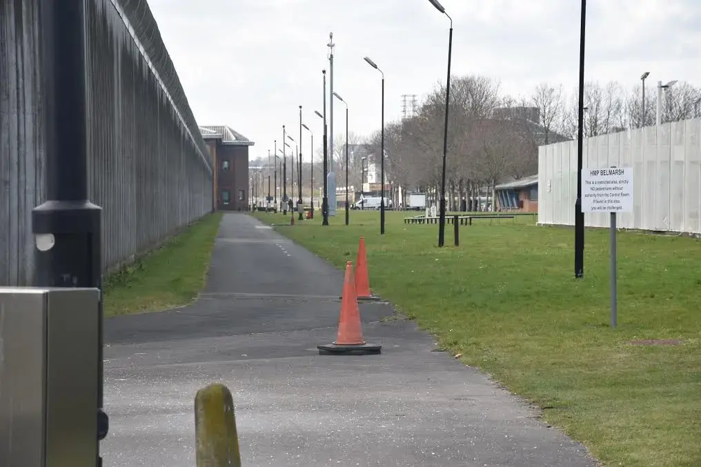 "The north wall of H.M.P. Belmarsh, London's maximum security prison where radicalized prisoners are separated from the general population." Image by Paul Leblanc. United Kingdom, 2018.