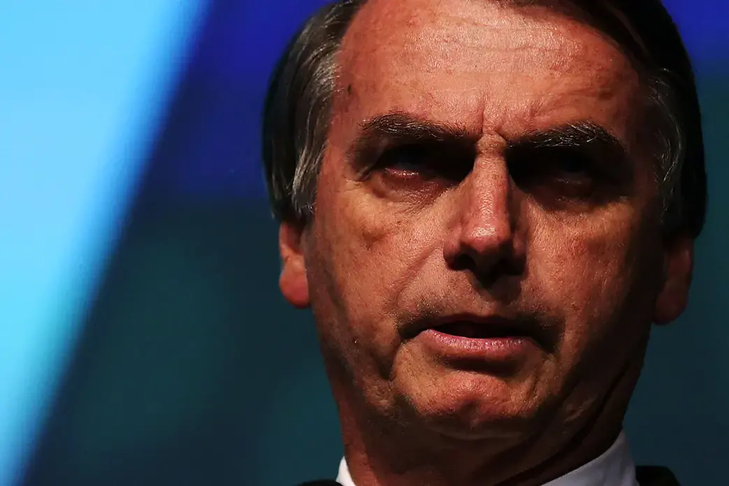 Then President-elect of Brazil Jair Bolsobaro during the 2018 Unica Forum. Image by Marcelo Chello / Shutterstock.com. Brazil, 2018.
