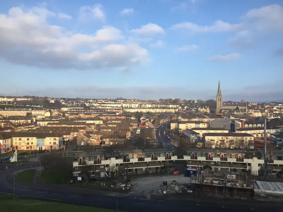 The predominantly Catholic working class Bogside neighborhood in Northern Ireland's Derry city. Image by Dan Haverty. United Kingdom, 2018.