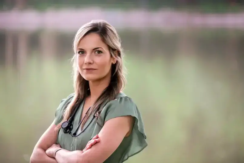 Ariane Lemieux recently graduated from Dell Medical School while also earning an MBA from McCombs School of Business at the University of Texas at Austin. She will soon begin work at Baylor Medical Center in Dallas. Image by Leslie Boorhem-Stephenson. United States, Undated.