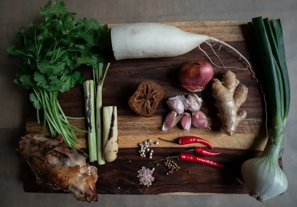 Preparing ingredients for pickled lime soup. Image by Kalyanee Mam. United States, 2020.