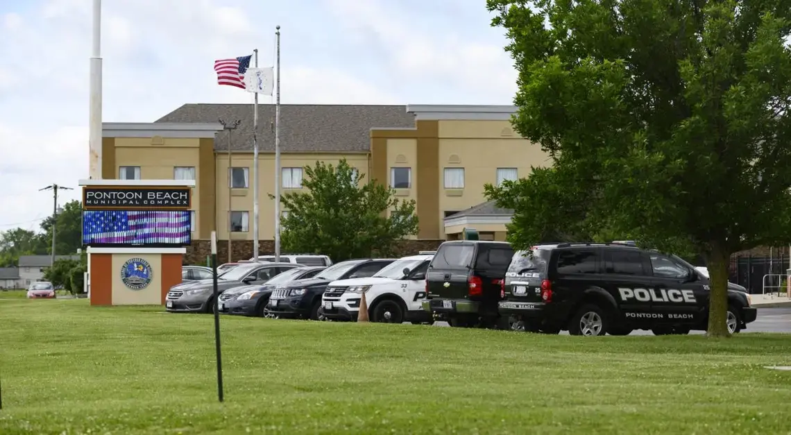 Pontoon Beach Police Department. June, 2019. Pontoon Beach, Illinois. Image by Darrell Hoemann.