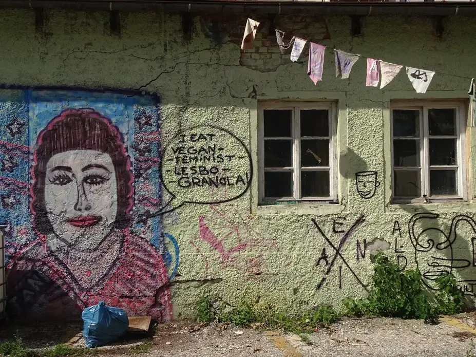 Protest art. Image by Olivia Watson. Slovenia,&nbsp;2018.