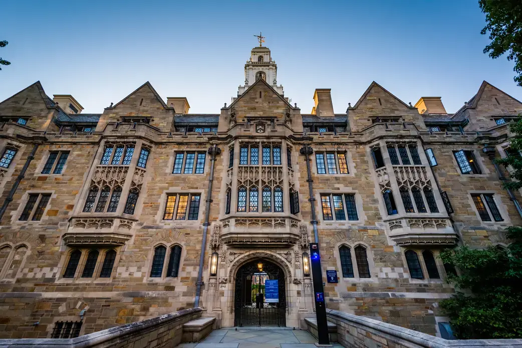 The Davenport College Building at Yale University, in New Haven, Connecticut. Image by Jon Bilous / Shutterstock. United States, undated.