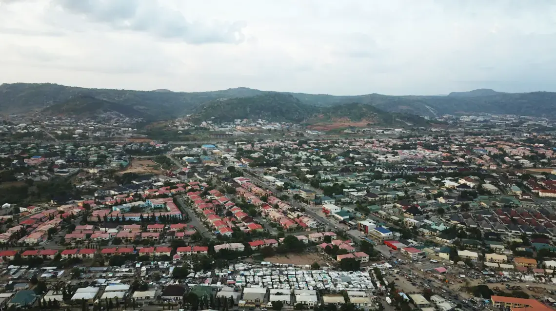 Scenic aerial view of Abuja City Landscape. Image by Tayvay / Shutterstock. Nigeria, undated.