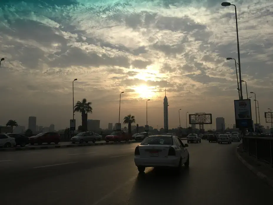 Cairo's 6 October Bridge is shorthand for traffic. Commuters will plan their whole day around whether the fly-over that stretches half the length of Cairo proper is gridlocked. Image by Jahd Khalil. Egypt, 2017. 