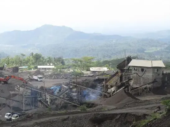 Indonesia sand mine.