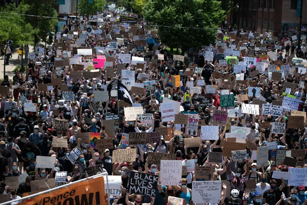 Chicago, Illinois, June 6, 2020: Black Lives Matter protest. Image by ryanbphotography / Shutterstock. United States, 2020.