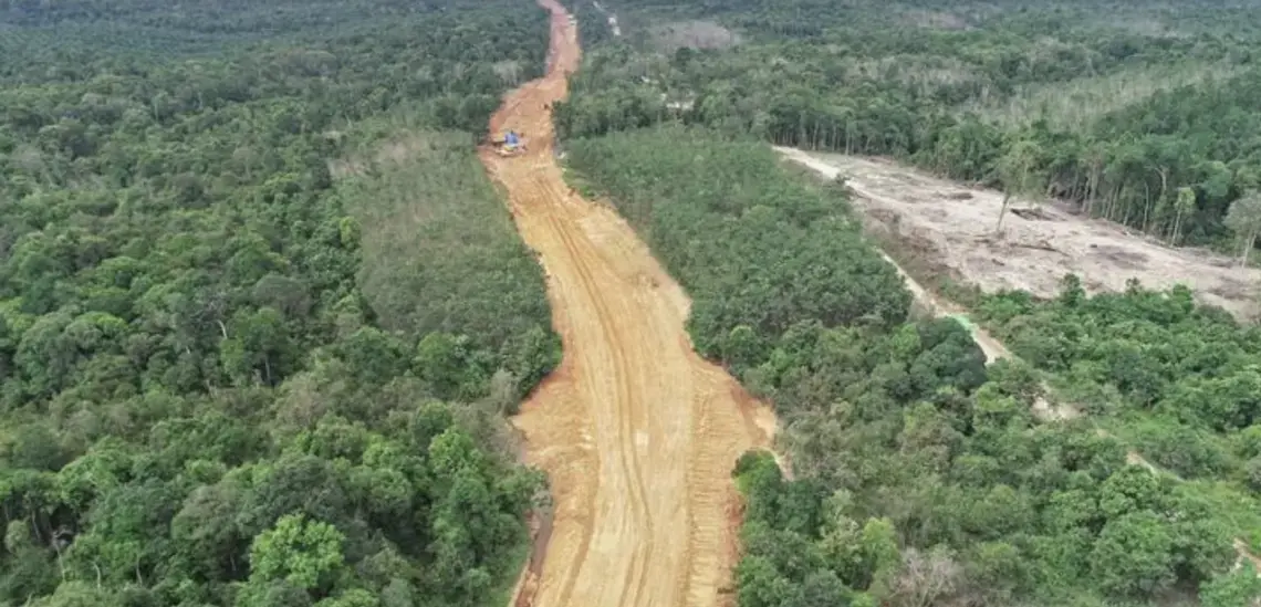 The company's new road will help make transporting coal easier. Image by Erwan Hermawan. Indonesia, 2020.