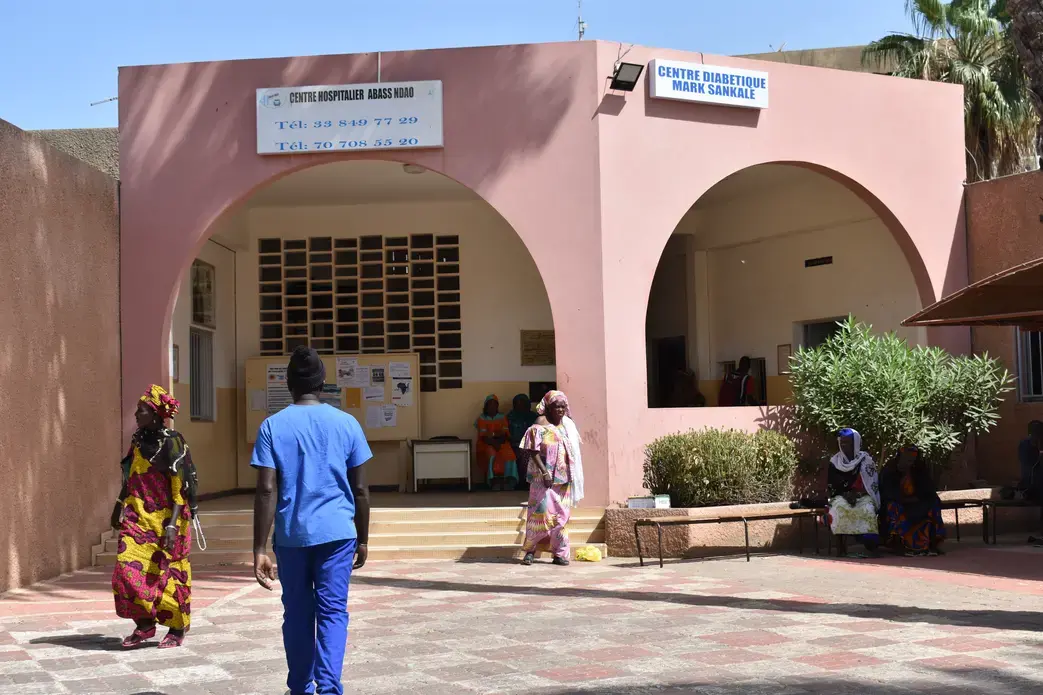 Outside the Mark Sankale Health Center. Image by Amy Nye. Senegal, 2019.