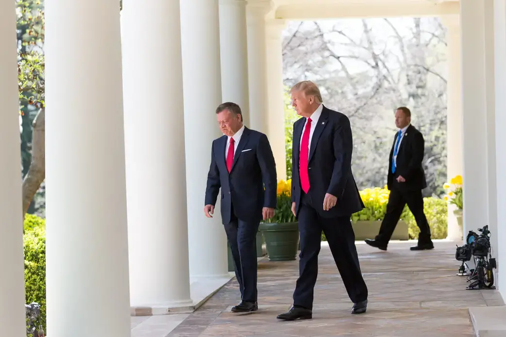 U.S. President Donald J. Trump, right, and King Abdullah II of Jordan. Image by Shealah Craighead. United States, 2017.
