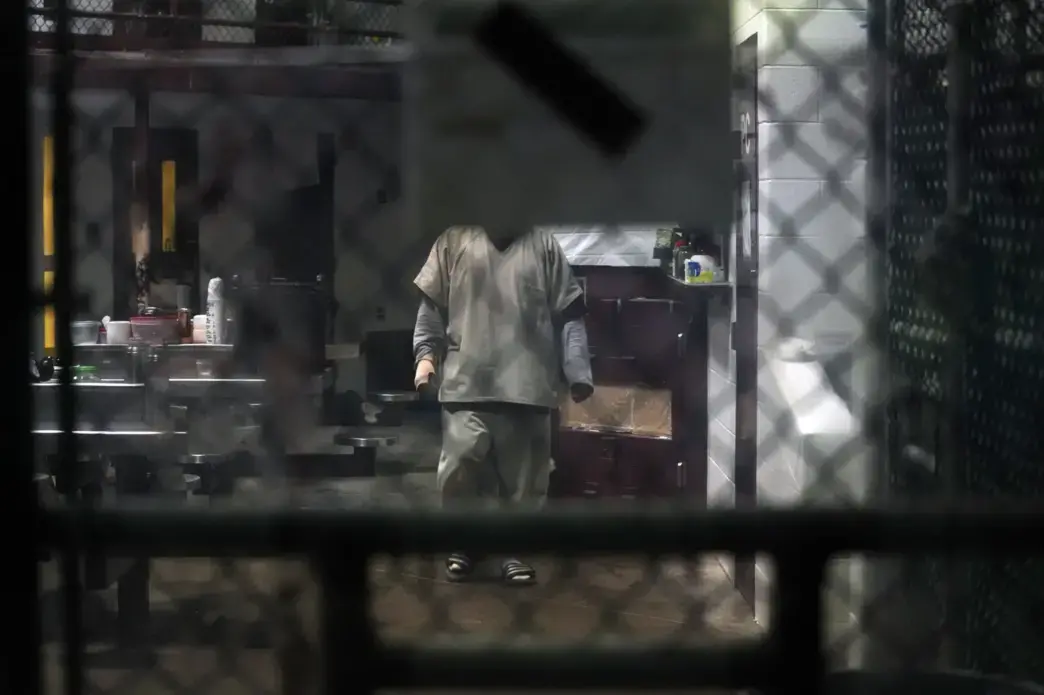A detention center at Guantánamo Bay in Cuba. A delegation of the International Committee of the Red Cross typically includes a medical officer and delivers mail and relays messages from families. Image by Doug Mills/The New York Times. United States, 2020.