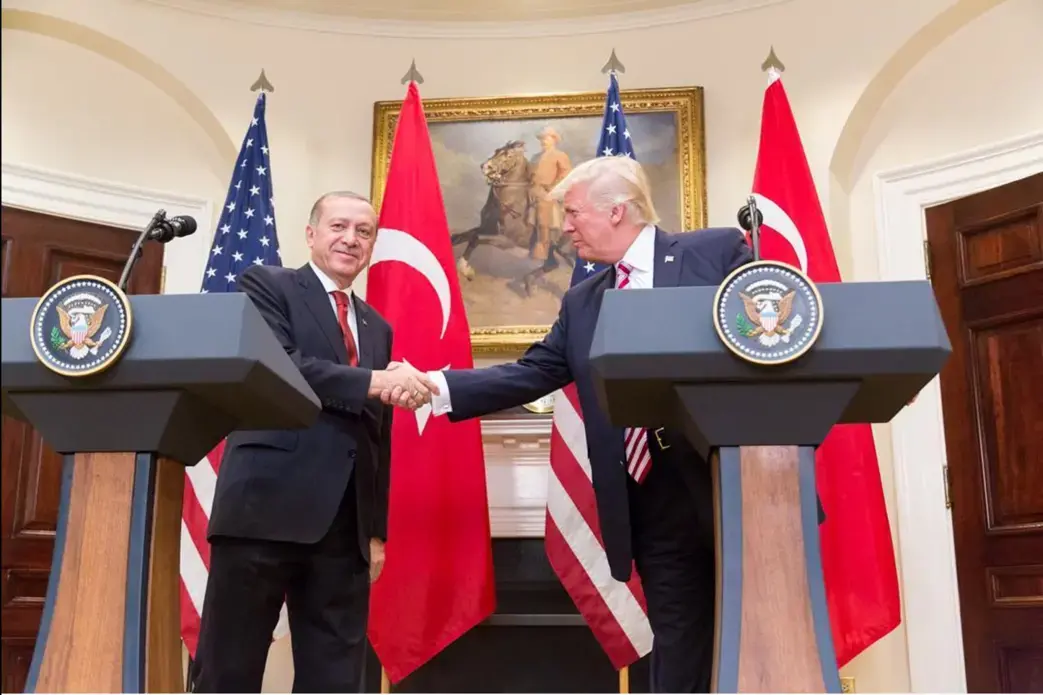 President Trump and President Erdoğan give a joint statement in the Roosevelt Room at the White House, Tuesday, May 16, 2017 in Washington, D.C. Image courtesy of The White House. United States, 2017.