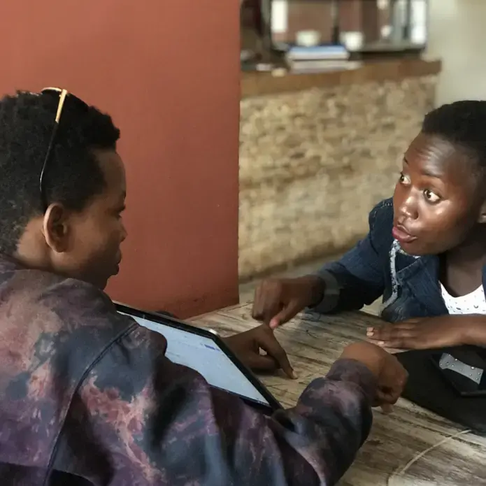 Benjamin Betty (left) and Nakaziba Sumaya are part of the larger female-led movement to end sexual violence in Uganda. Image by Keishi Foecke. Uganda, 2019.