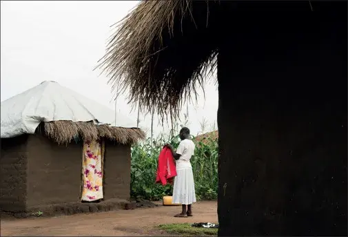 Betty Omina discovered that she was HIV positive when she reached the refugee settlements in Uganda. Image by Adriane Ohanesian. Uganda, 2019.