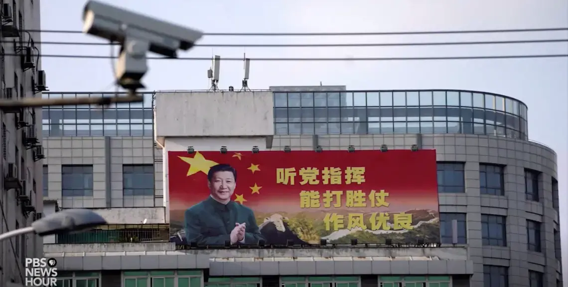 Chinese President Xi Jinping has sought to raise the standard of living at home, while boosting China’s power and influence across the globe. But critics accuse him of consolidating power and creating a campaign of oppression against the Chinese people -- especially those who disagree with him. Image courtesy of PBS NewsHour. China, 2019.
