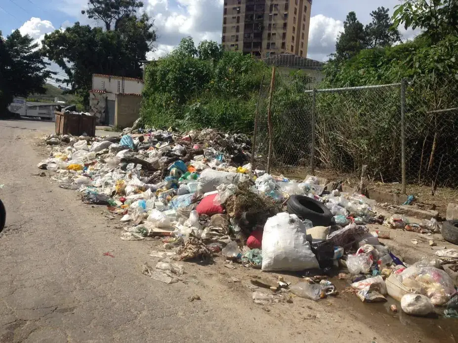 Excess of waste on Baruta's streets. Image by Lila Franco. Venezuela, 2017.
