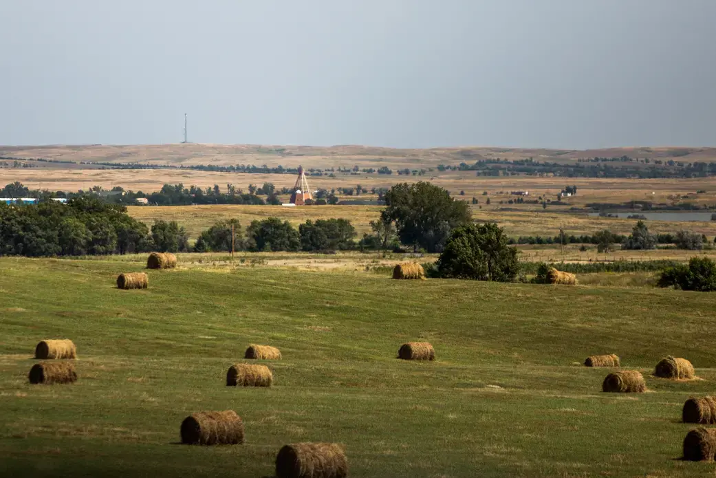 Sinte Gleska University stands out among the plains of South Dakota. Image by Holly Piepenburg. South Dakota, 2018.