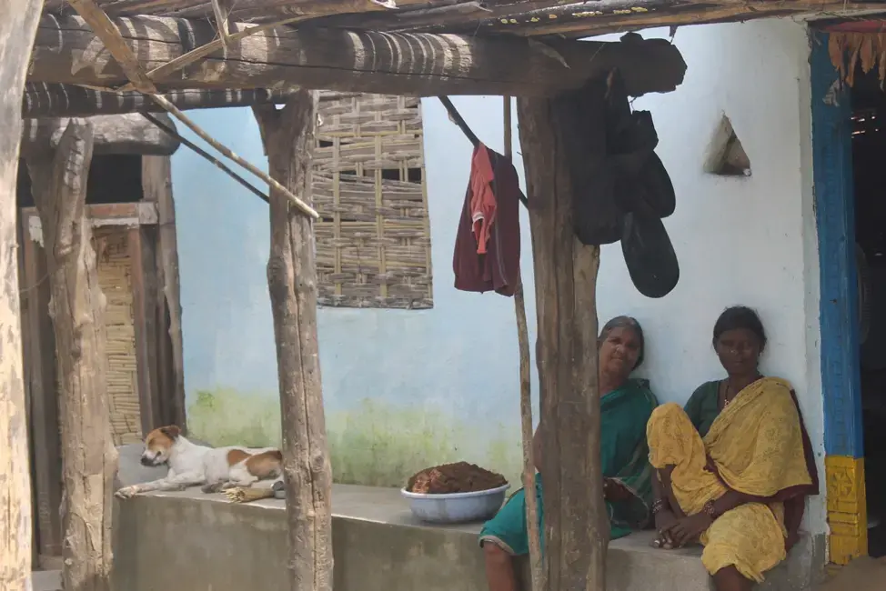A household in a village in Kawal Tiger Reserve, in the state of Telangana. Image by Vandana Menon. India, 2019.