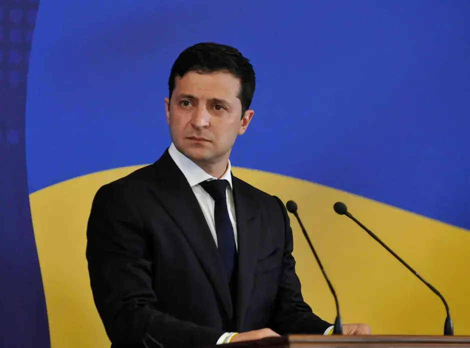 Ukraine President Volodymyr Zelensky speaks at a news conference during the Ukraine-EU Summit in Kiev on July 8, 2019. Image by Sergei Chuzavkov / Shutterstock. Ukraine, 2019.