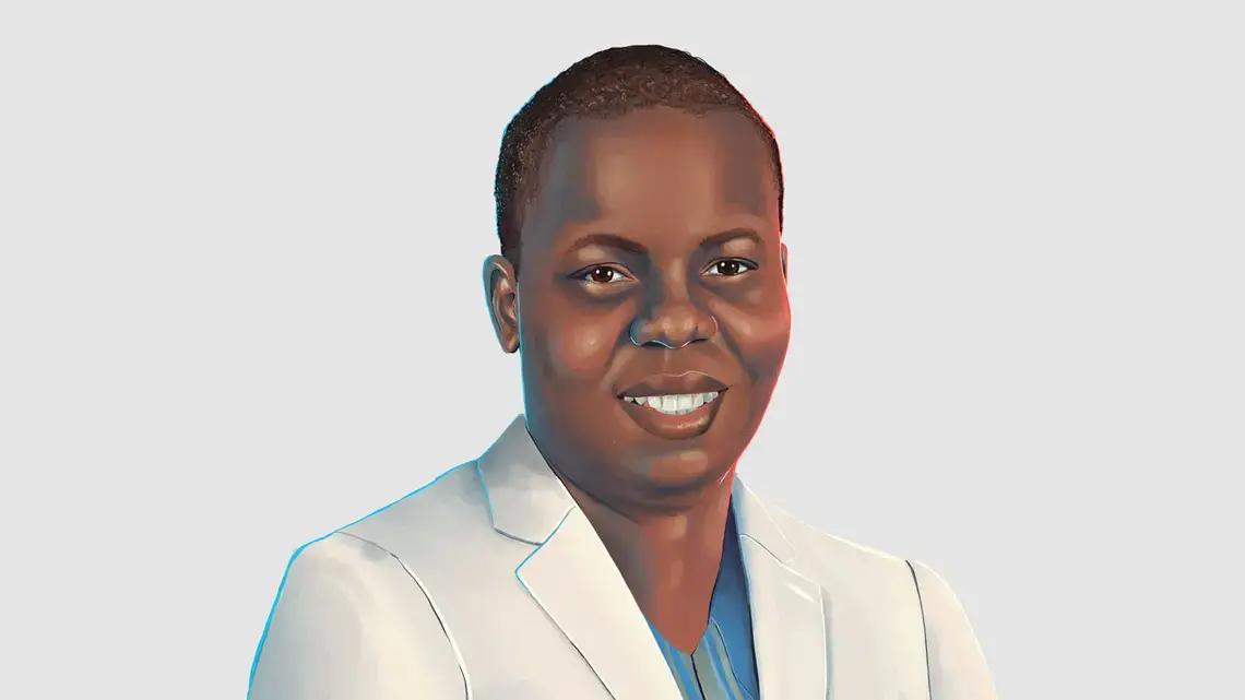 “We need scientists who are in Africa focusing on African problems,” says Edwine Barasa of the Kenya Medical Research Institute–Wellcome Trust. Illustration by Katty Huertas / Science Magazine.