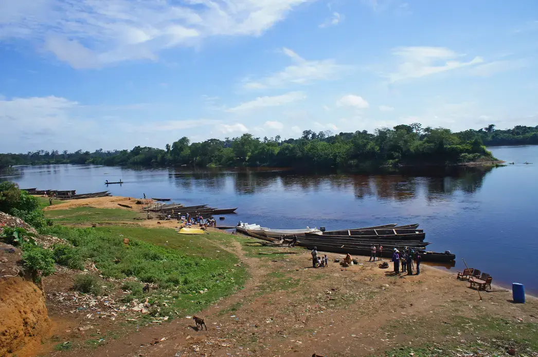 The Congo river in Dongou, Likouala district. Image by Alexandra Tyukavina/Shutterstock. Republic of Congo (Congo Brazzaville), 2014.
