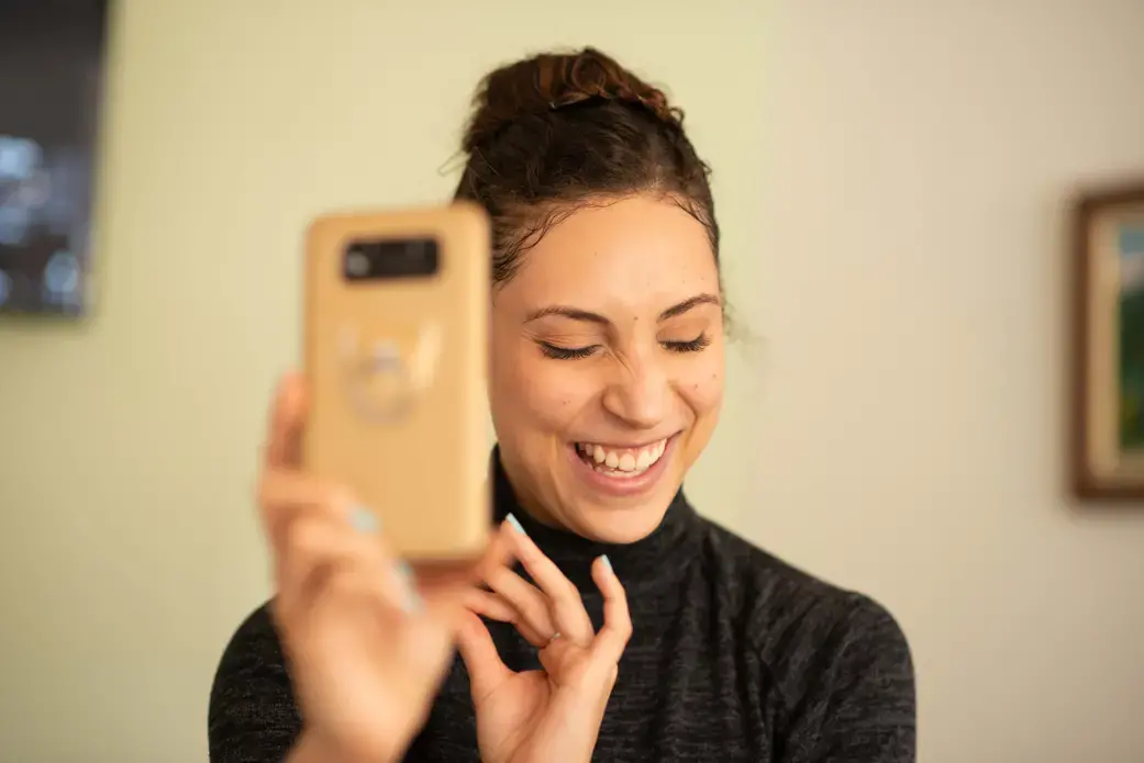 Ballerina Astrid Arvelo smiles during a phone interview.