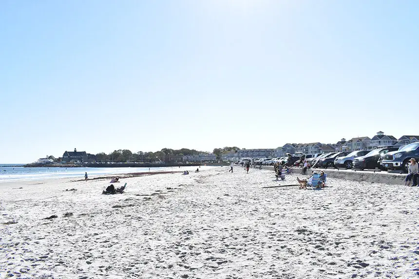 Rising waters are stealing beach away from Narragansett residents and tourists. Image by Grace Kelly. United States