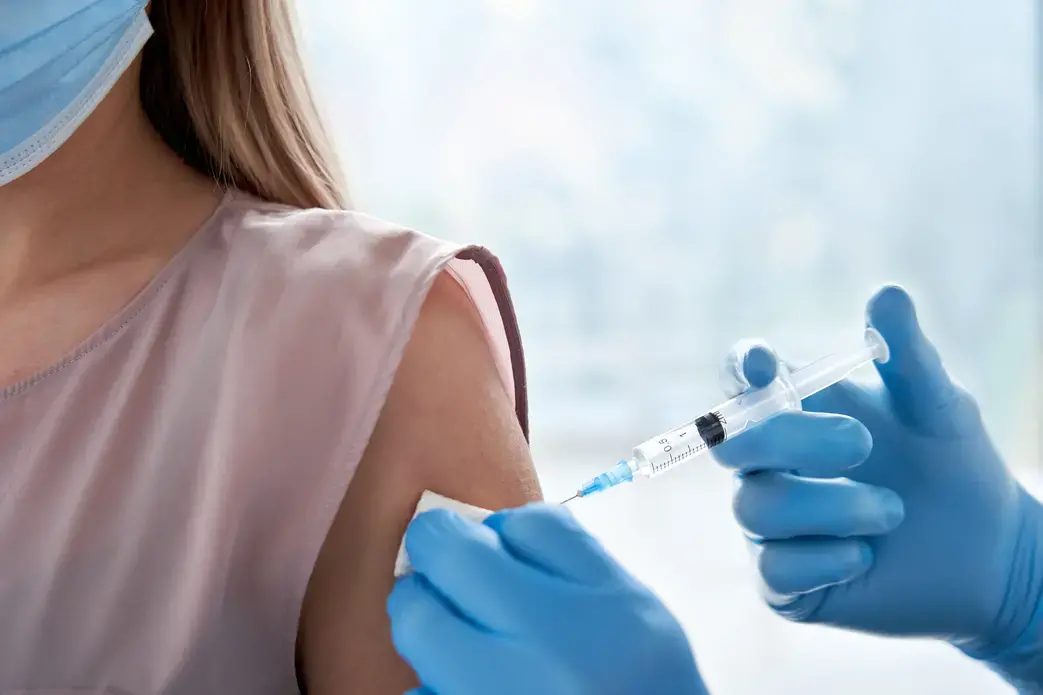 Someone getting the vaccine,