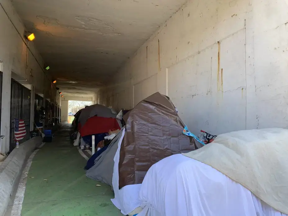 row of tents