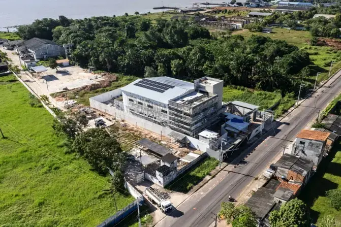 Aerial shot from a factory in Brazil