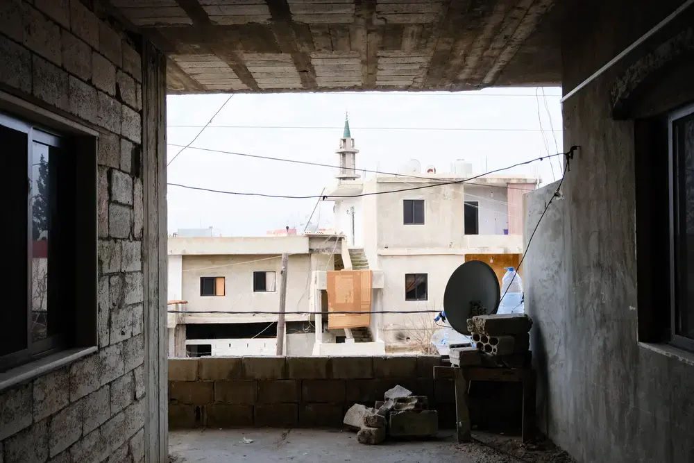 Refugee house in Akkar district, North Lebanon, near the Syrian border
