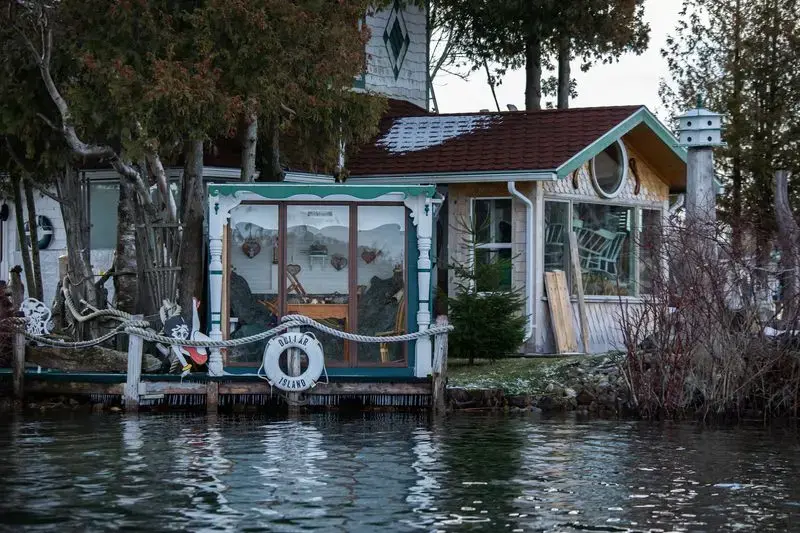 Kenneth ' Captain Ken' Kloster Sr. owns Dollar Island in Les Cheneaux Islands on Lake Huron in the Upper Peninsula of Michigan on Nov. 23, 2019. Image by Zbigniew Bzdak / Chicago Tribune. United States, 2020.