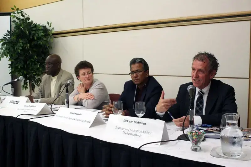 At the launch of the first comprehensive assessment of the water and sanitation sector, an expert panel convened to offer their perspective and answer questions. &amp;nbsp;Photo by Marvin T. Jones &amp;amp; Associates.