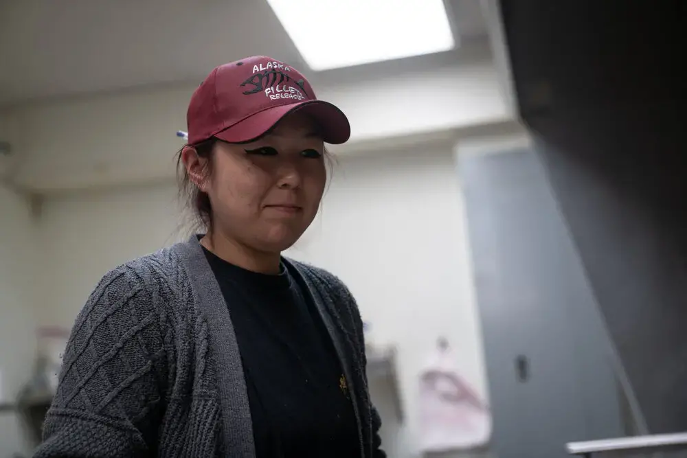 Athena Thompson, hotel employee and Kaktovik resident. Image by Nick Mott. United States, 2019.